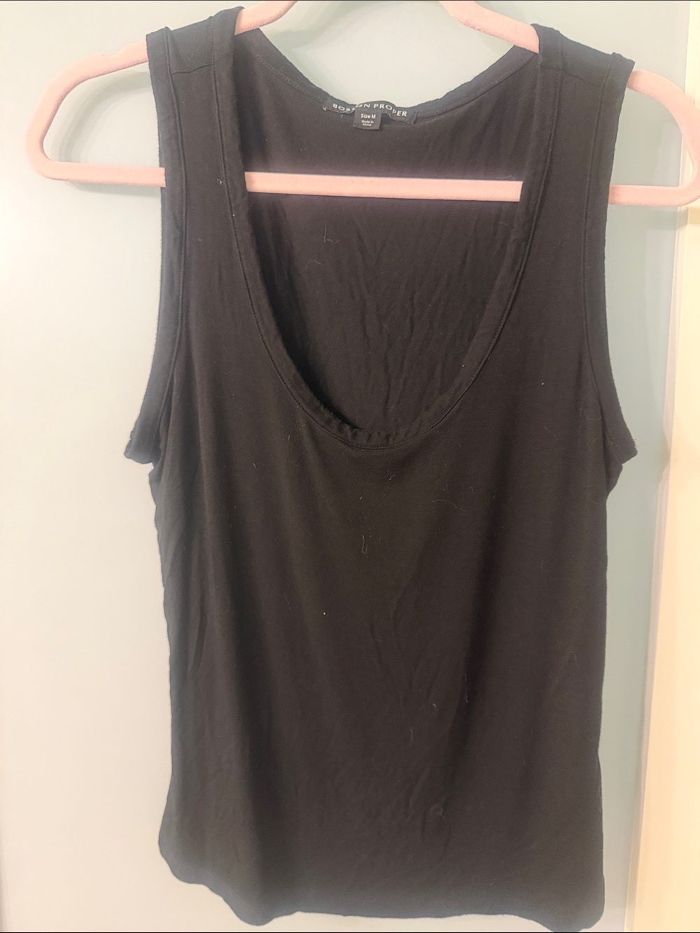 Topshop Black Scoop Tank Top